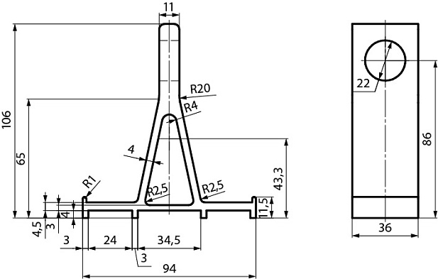 Анкерный кронштейн для магистрали (CA 1500) - ВК